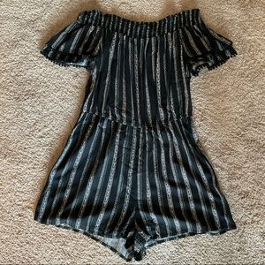 Off-the-shoulder romper